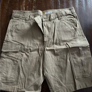 Carhartt Men's Tan Cargo Shorts with Utility Pockets